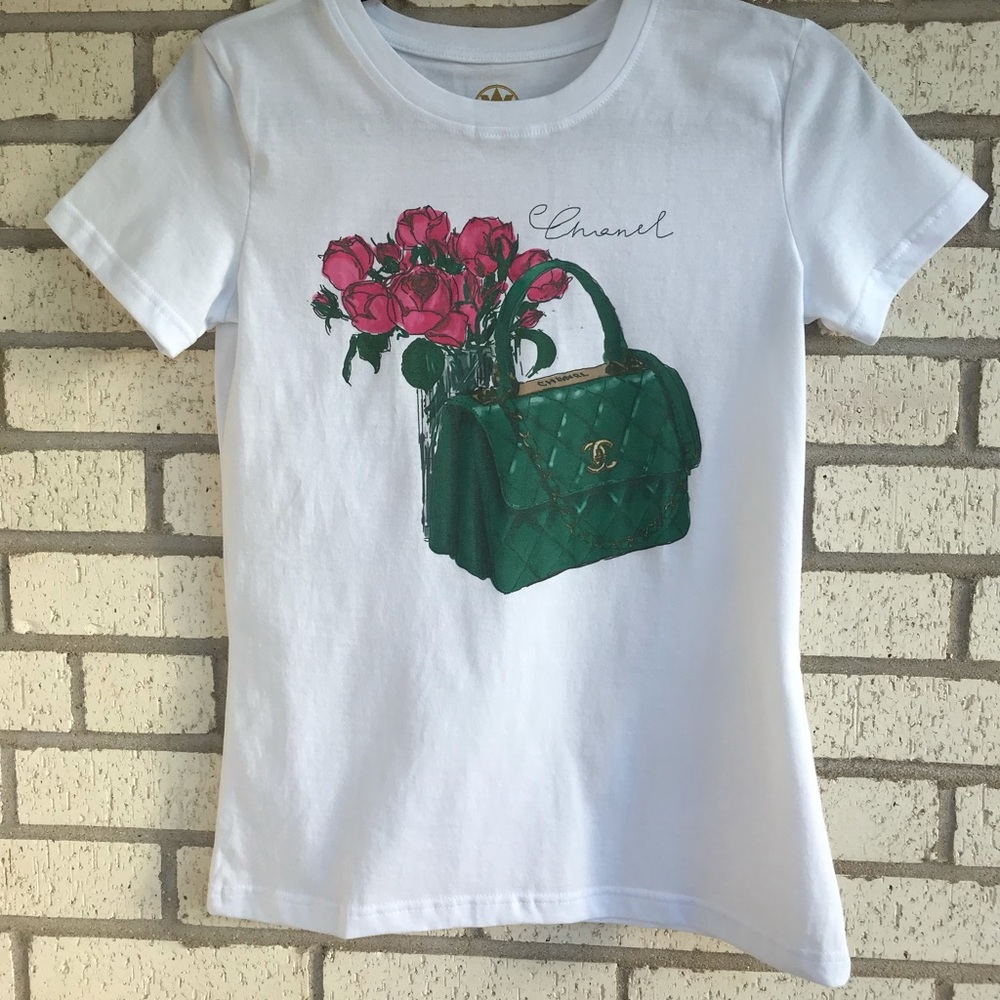 Chanel | White Illustrated T-Shirt - Picture 5 of 9